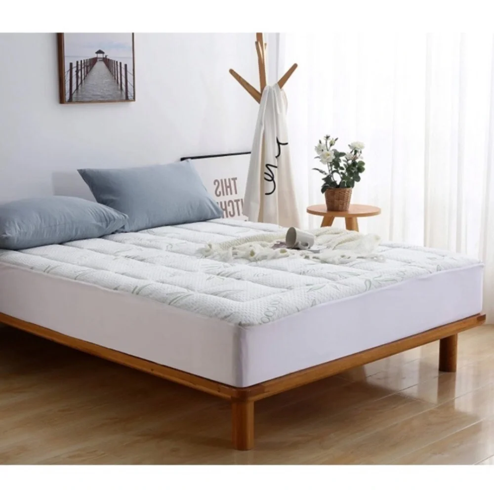 Bamboo Mattress Pad-Overfilled Extra Plush Topper